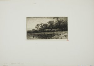 Večerní krajina od Charles Emile Jacque