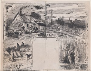 února z Album of Rustic Subjects, 1859. od Charles Emile Jacque