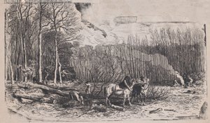 února z Album of Rustic Subjects, 1859. od Charles Emile Jacque