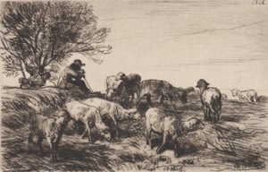 Stádo ovcí, 1864. od Charles Emile Jacque