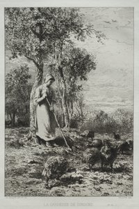 Strážce krůt od Charles Emile Jacque