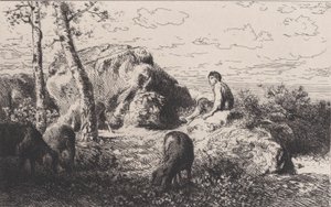 Marnotratný syn, ca. 1868. od Charles Emile Jacque