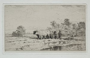 Krajina, dělníci od Charles Emile Jacque