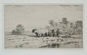 Krajina, dělníci, 1845. od Charles Emile Jacque