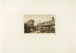 Krajina s rolnickým domem od Charles Emile Jacque