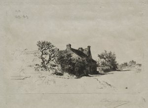 Les Petits Maisons Kercassier, 1875. od Charles Emile Jacque