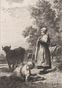 Malé dojičky, 1864. od Charles Emile Jacque