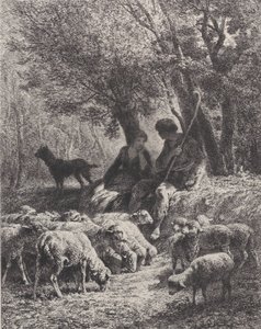 Pastorační scéna, 1864. od Charles Emile Jacque