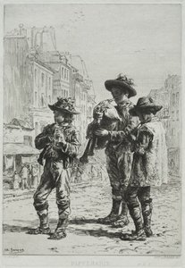 Pifferaris. od Charles Emile Jacque