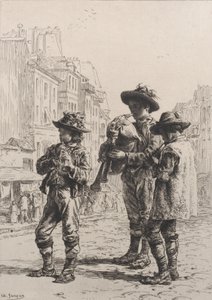 Pifferaris, 1864. od Charles Emile Jacque