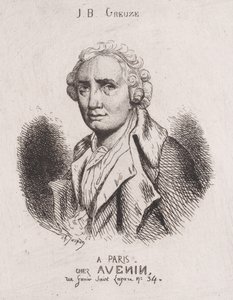 Portrét J.B. Greuze, 19. století. od Charles Emile Jacque