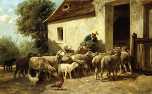 Návrat domů, od Charles Emile Jacque