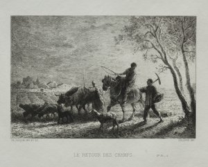 Návrat z Pole. od Charles Emile Jacque