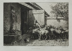 Ovčín od Charles Emile Jacque