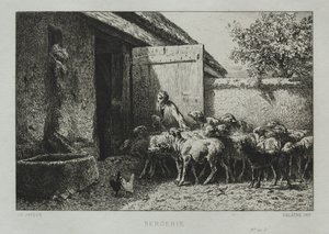 Ovčín. od Charles Emile Jacque