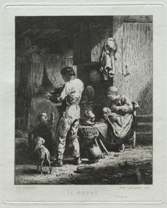 The Repast od Charles Emile Jacque