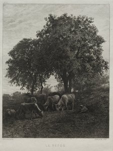 The Repose. od Charles Emile Jacque