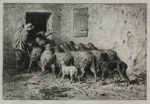 Návrat, 1864. od Charles Emile Jacque