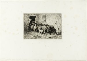 Ovce se vrací domů od Charles Emile Jacque