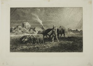 Bouře od Charles Emile Jacque