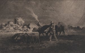 Bouře, 1865. od Charles Emile Jacque