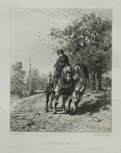 Tažná cesta od Charles Emile Jacque