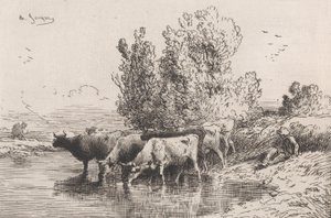 Koryto, 1864. od Charles Emile Jacque