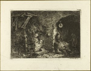 Studna od Charles Emile Jacque