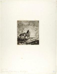 Cestovatel na koni od Charles Emile Jacque
