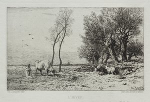 Zima od Charles Emile Jacque