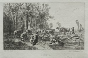 Zima od Charles Emile Jacque