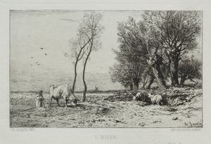 Zima. od Charles Emile Jacque