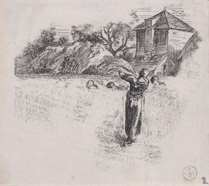 Žena nesoucí snop, ca. 1853. od Charles Emile Jacque