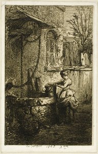 Žena u studny od Charles Emile Jacque