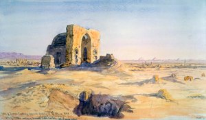Město hrobek, pohled na Sakkara, Káhira, Egypt, 1863.