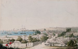 Pohled na Carlisle Bay a Bridgetown, Barbados