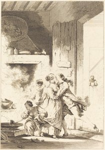 Nikdy nemyslíme na všechno od Charles Emmanuel Patas after Jean Honoré Fragonard