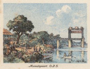 Jihoafrická republika: Mazelspoort, OFS (barevná litografie) od Charles Ernest Peers