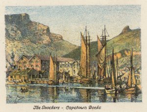 Jihoafrická republika: Snoekers, Capetown Docks (barevná litografie) od Charles Ernest Peers