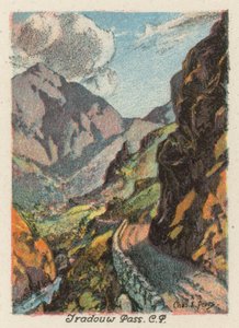 Jihoafrická republika: Tradouw Pass, CP (barevná litografie) od Charles Ernest Peers