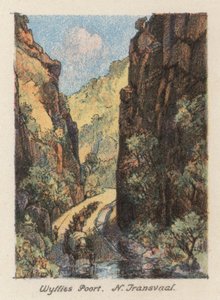 Jihoafrická republika: Wyllies Poort, N Transvaal (barevná litografie) od Charles Ernest Peers