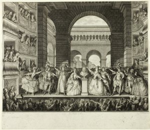 Voltairova korunovace od Charles Etienne Gaucher
