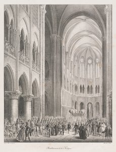 Znovuzaložení církve, počátek 19 století (litho) od Charles Etienne Pierre Motte