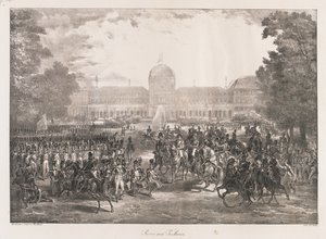 Recenze Tuileries, začátek 19. století (litho) od Charles Etienne Pierre Motte