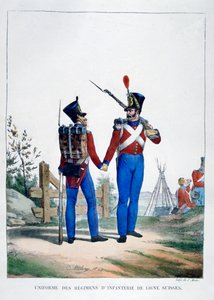 Uniforma pluku švýcarské pěchoty, Francie, 1823. od Charles Etienne Pierre Motte