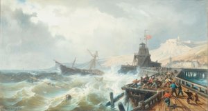 Záchrana lodi v nouzi od Charles Euphrasie Kuwasseg