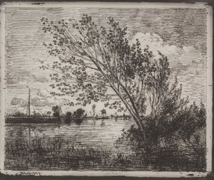 Shluk olší od Charles Francois Daubigny