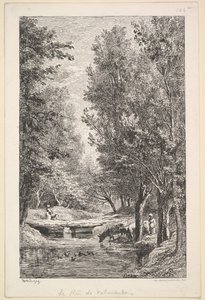 Potok v údolí Mondois, 1835-78. od Charles Francois Daubigny