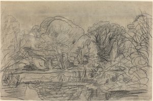 Lesní rybník od Charles Francois Daubigny