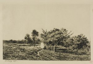 Jabloně v Auvers od Charles Francois Daubigny